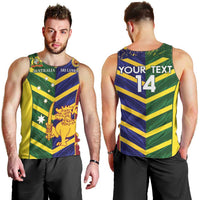 Custom Sri Lanka And Australia Cricket Men Tank Top 2025 The Lions Baggy Greens Together - Wonder Print Shop