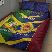 Custom Sri Lanka And Australia Cricket Quilt Bed Set 2025 The Lions Baggy Greens Together - Wonder Print Shop