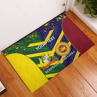 Custom Sri Lanka And Australia Cricket Rubber Doormat 2025 The Lions Baggy Greens Together - Wonder Print Shop