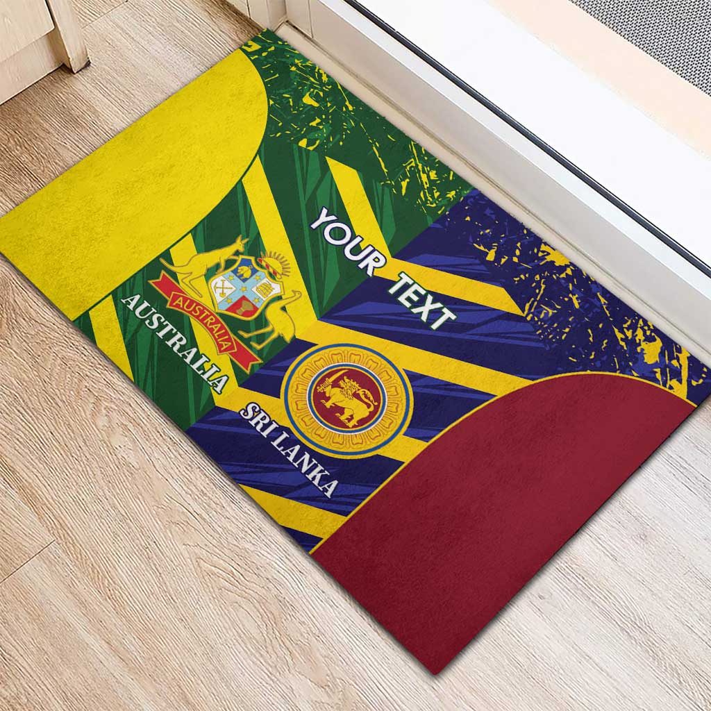 Custom Sri Lanka And Australia Cricket Rubber Doormat 2025 The Lions Baggy Greens Together - Wonder Print Shop