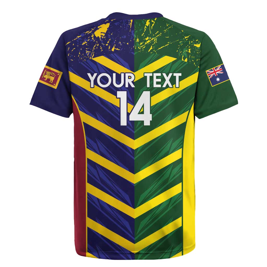 Custom Sri Lanka And Australia Cricket Rugby Jersey 2025 The Lions Baggy Greens Together - Wonder Print Shop