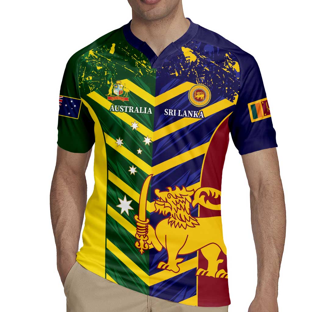 Custom Sri Lanka And Australia Cricket Rugby Jersey 2025 The Lions Baggy Greens Together - Wonder Print Shop