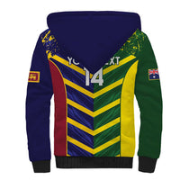 Custom Sri Lanka And Australia Cricket Sherpa Hoodie 2025 The Lions Baggy Greens Together - Wonder Print Shop