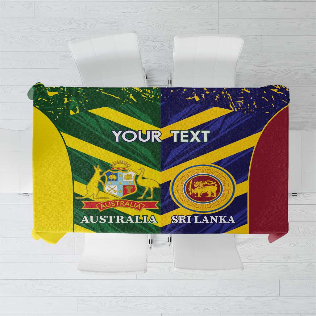 Custom Sri Lanka And Australia Cricket Tablecloth 2025 The Lions Baggy Greens Together - Wonder Print Shop