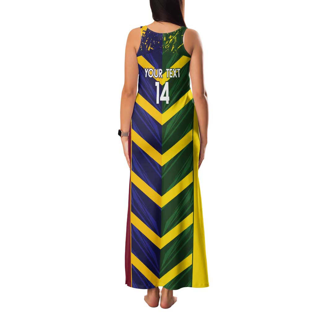 Custom Sri Lanka And Australia Cricket Tank Maxi Dress 2025 The Lions Baggy Greens Together - Wonder Print Shop