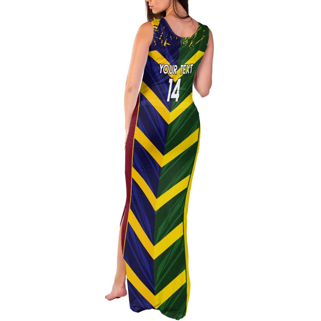 Custom Sri Lanka And Australia Cricket Tank Maxi Dress 2025 The Lions Baggy Greens Together - Wonder Print Shop