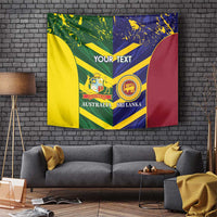 Custom Sri Lanka And Australia Cricket Tapestry 2025 The Lions Baggy Greens Together - Wonder Print Shop