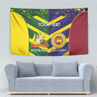 Custom Sri Lanka And Australia Cricket Tapestry 2025 The Lions Baggy Greens Together - Wonder Print Shop