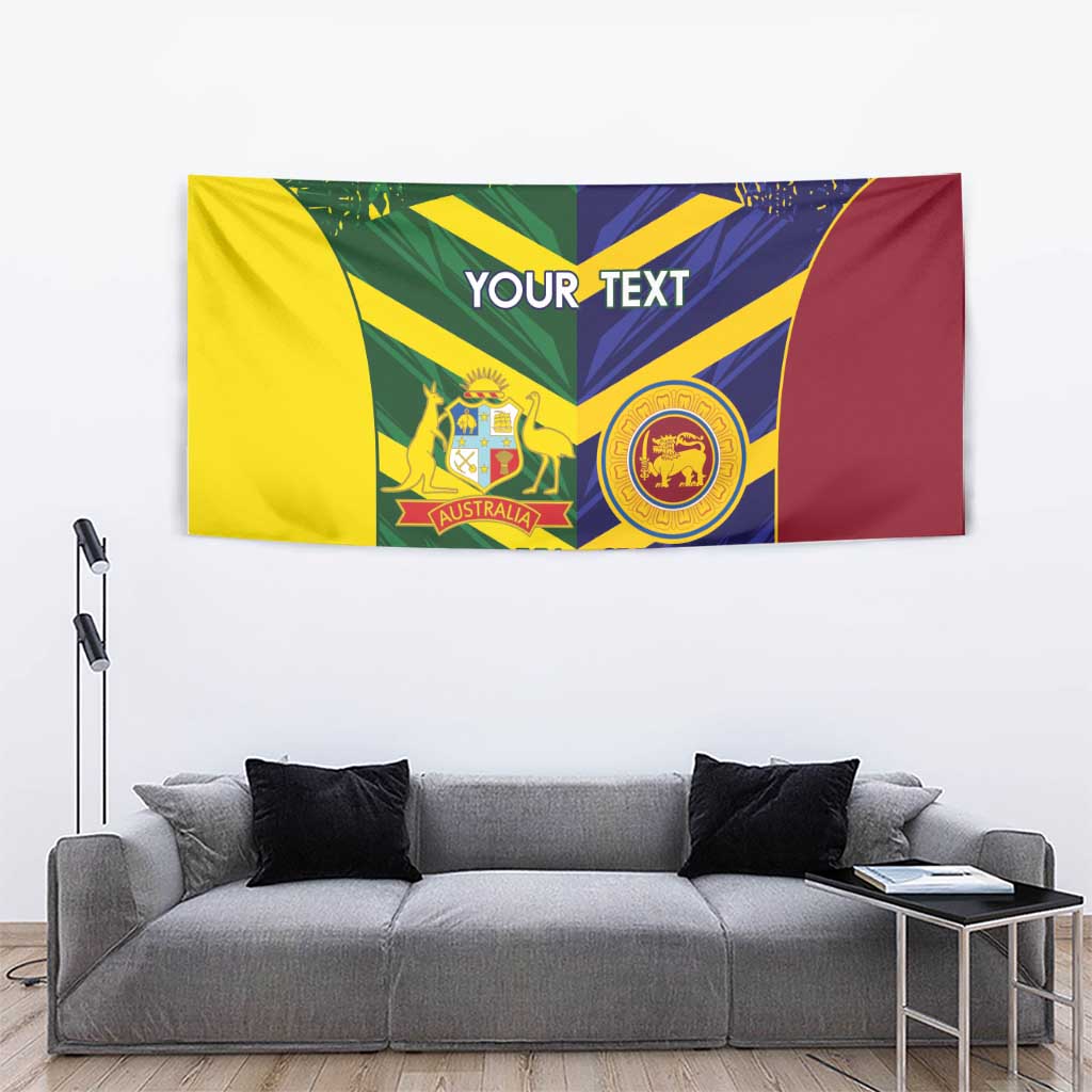 Custom Sri Lanka And Australia Cricket Tapestry 2025 The Lions Baggy Greens Together - Wonder Print Shop