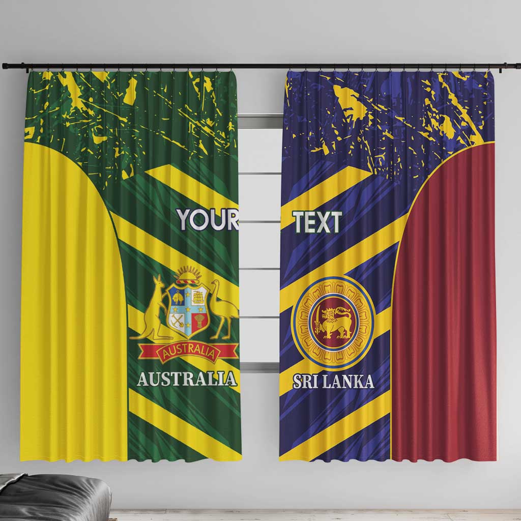 Custom Sri Lanka And Australia Cricket Window Curtain 2025 The Lions Baggy Greens Together - Wonder Print Shop