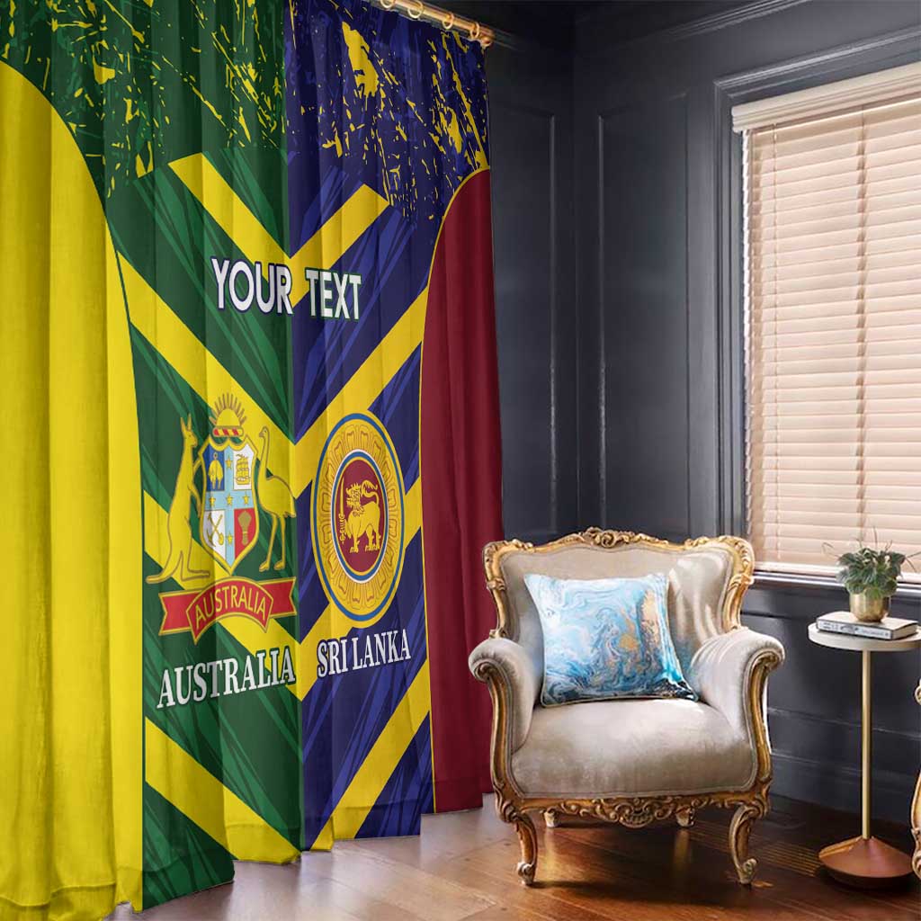 Custom Sri Lanka And Australia Cricket Window Curtain 2025 The Lions Baggy Greens Together - Wonder Print Shop