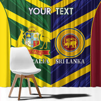 Custom Sri Lanka And Australia Cricket Window Curtain 2025 The Lions Baggy Greens Together - Wonder Print Shop