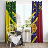 Custom Sri Lanka And Australia Cricket Window Curtain 2025 The Lions Baggy Greens Together - Wonder Print Shop