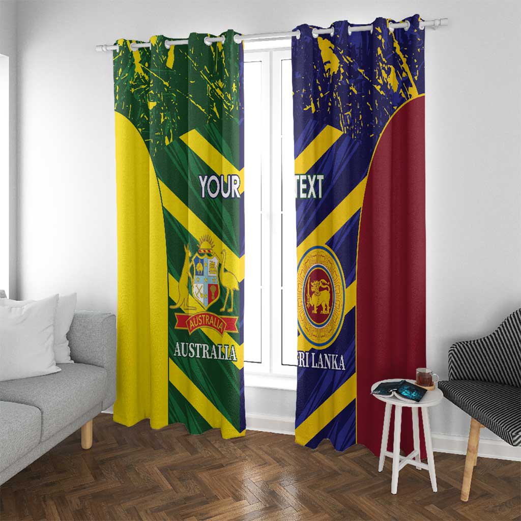 Custom Sri Lanka And Australia Cricket Window Curtain 2025 The Lions Baggy Greens Together - Wonder Print Shop