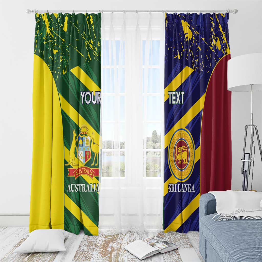 Custom Sri Lanka And Australia Cricket Window Curtain 2025 The Lions Baggy Greens Together - Wonder Print Shop
