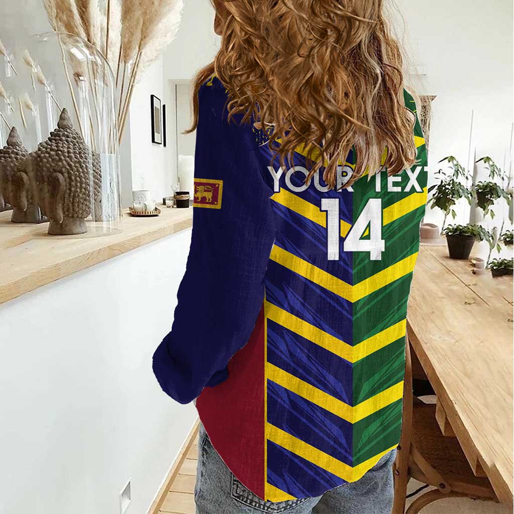 Custom Sri Lanka And Australia Cricket Women Casual Shirt 2025 The Lions Baggy Greens Together - Wonder Print Shop