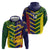 Custom Sri Lanka And Australia Cricket Zip Hoodie 2025 The Lions Baggy Greens Together - Wonder Print Shop