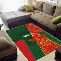 Custom Bangladesh And Zimbabwe Cricket Area Rug 2025 Tigers Chevrons Together - Wonder Print Shop