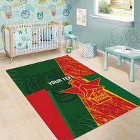 Custom Bangladesh And Zimbabwe Cricket Area Rug 2025 Tigers Chevrons Together - Wonder Print Shop