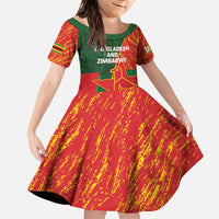 Custom Bangladesh And Zimbabwe Cricket Family Matching Off Shoulder Maxi Dress and Hawaiian Shirt 2025 Tigers Chevrons Together - Wonder Print Shop