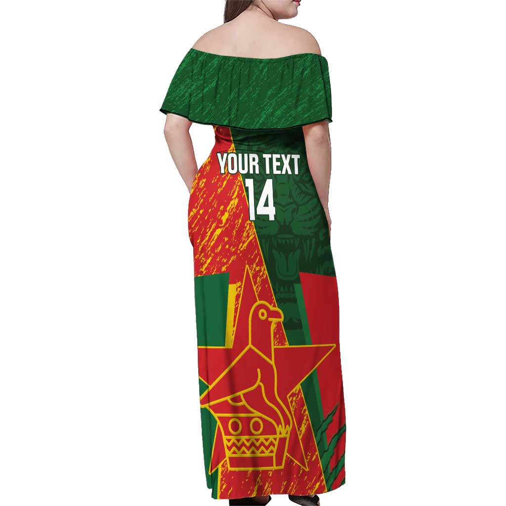 Custom Bangladesh And Zimbabwe Cricket Family Matching Off Shoulder Maxi Dress and Hawaiian Shirt 2025 Tigers Chevrons Together - Wonder Print Shop