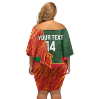 Custom Bangladesh And Zimbabwe Cricket Family Matching Off Shoulder Short Dress and Hawaiian Shirt 2025 Tigers Chevrons Together - Wonder Print Shop