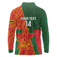 Custom Bangladesh And Zimbabwe Cricket Long Sleeve Polo Shirt 2025 Tigers Chevrons Together - Wonder Print Shop