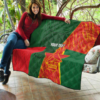 Custom Bangladesh And Zimbabwe Cricket Quilt 2025 Tigers Chevrons Together - Wonder Print Shop