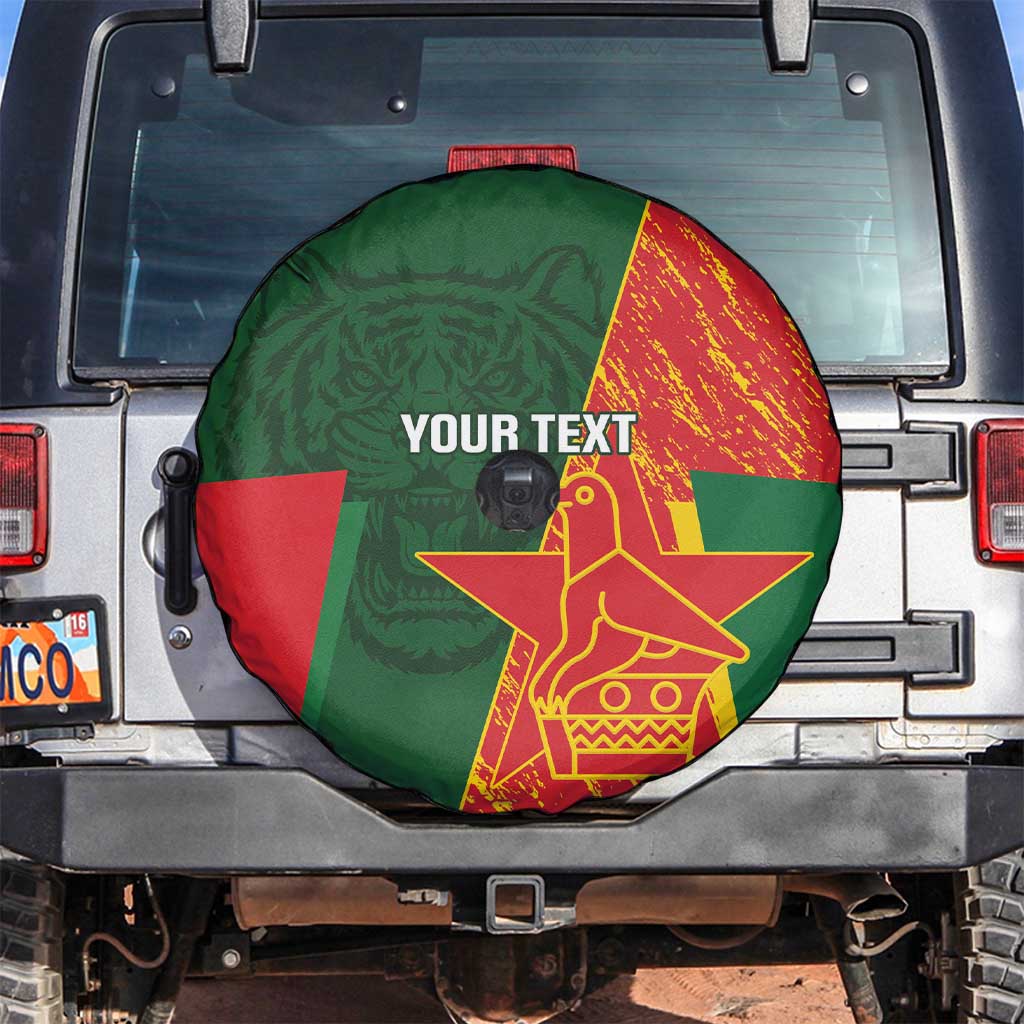 Custom Bangladesh And Zimbabwe Cricket Spare Tire Cover 2025 Tigers Chevrons Together - Wonder Print Shop