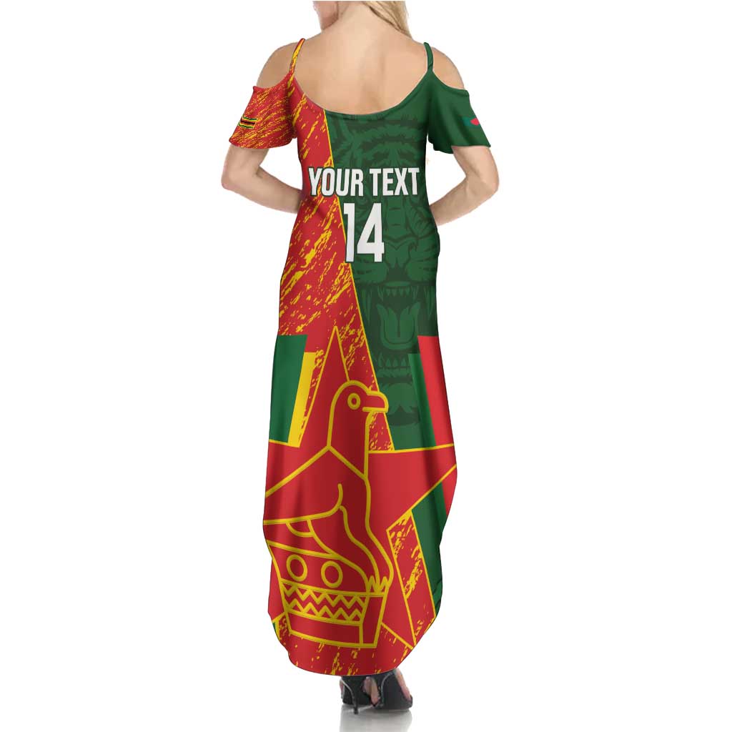 Custom Bangladesh And Zimbabwe Cricket Summer Maxi Dress 2025 Tigers Chevrons Together - Wonder Print Shop