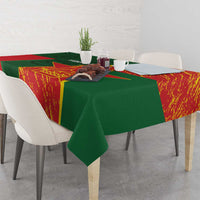 Custom Bangladesh And Zimbabwe Cricket Tablecloth 2025 Tigers Chevrons Together - Wonder Print Shop