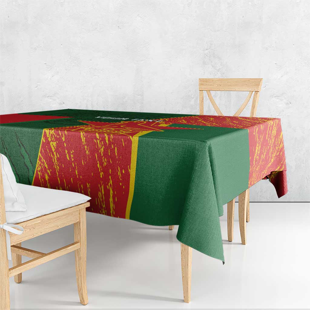Custom Bangladesh And Zimbabwe Cricket Tablecloth 2025 Tigers Chevrons Together - Wonder Print Shop