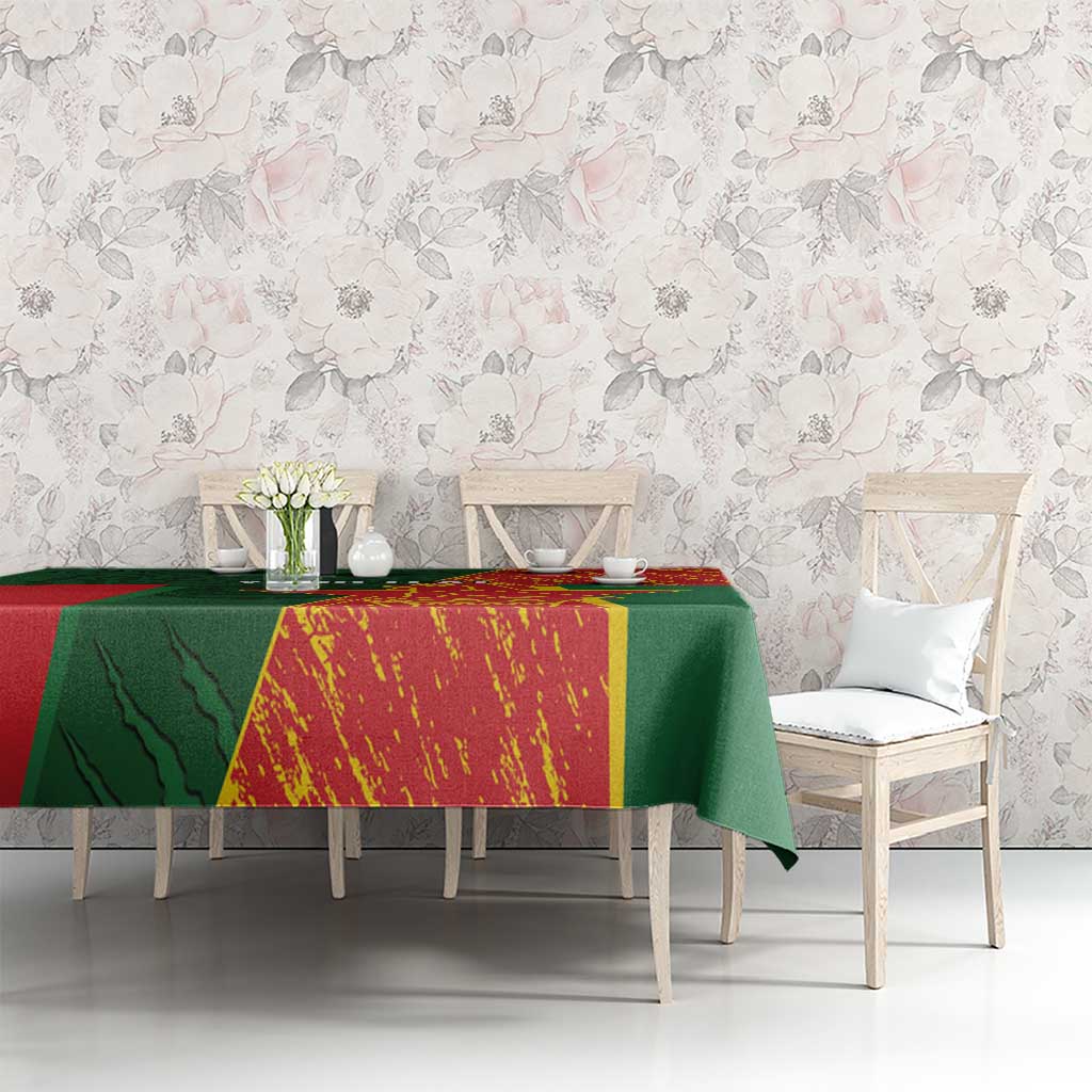 Custom Bangladesh And Zimbabwe Cricket Tablecloth 2025 Tigers Chevrons Together - Wonder Print Shop