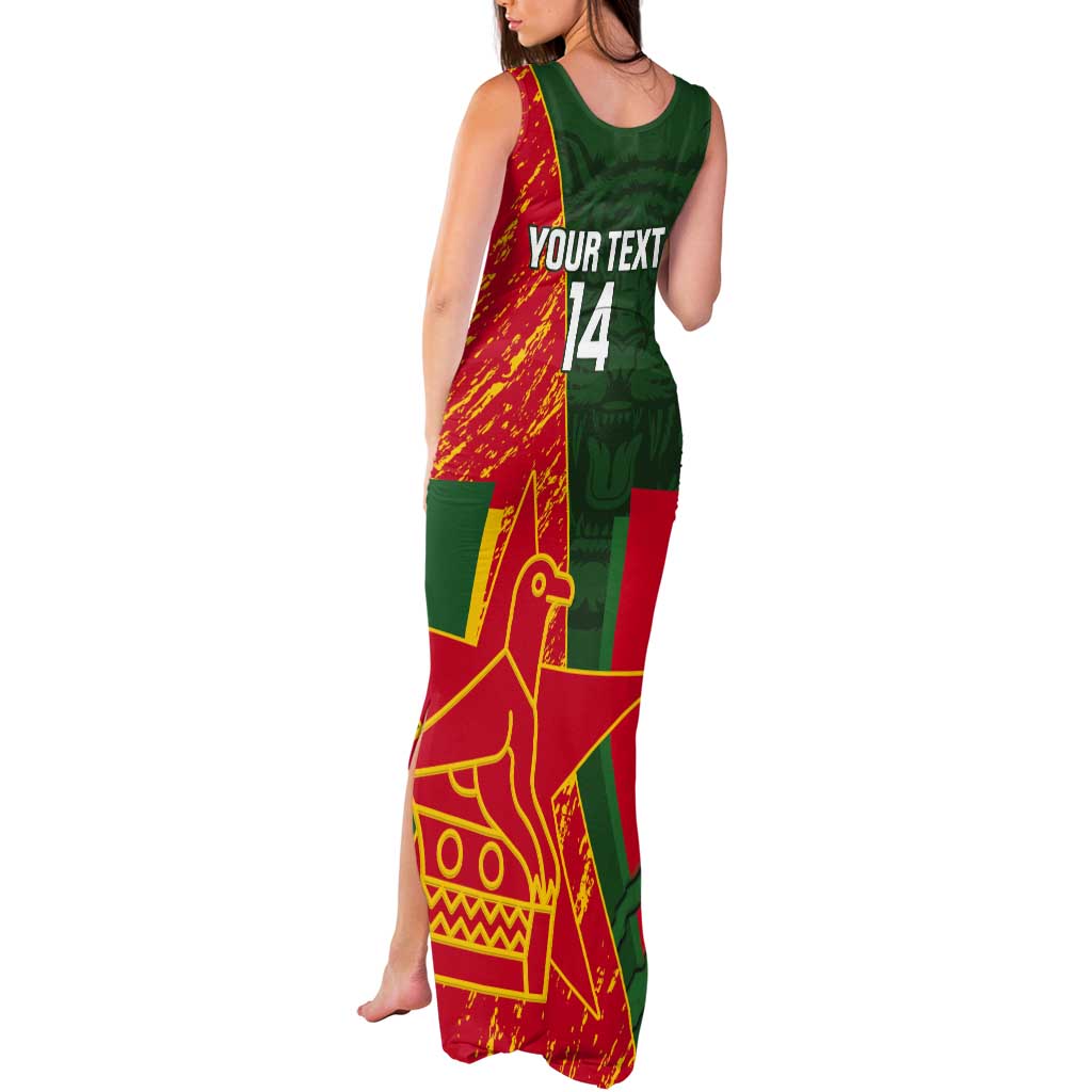 Custom Bangladesh And Zimbabwe Cricket Tank Maxi Dress 2025 Tigers Chevrons Together - Wonder Print Shop