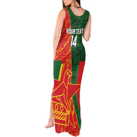 Custom Bangladesh And Zimbabwe Cricket Tank Maxi Dress 2025 Tigers Chevrons Together - Wonder Print Shop