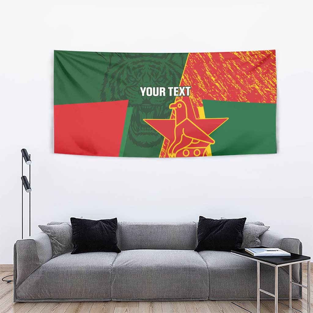 Custom Bangladesh And Zimbabwe Cricket Tapestry 2025 Tigers Chevrons Together - Wonder Print Shop