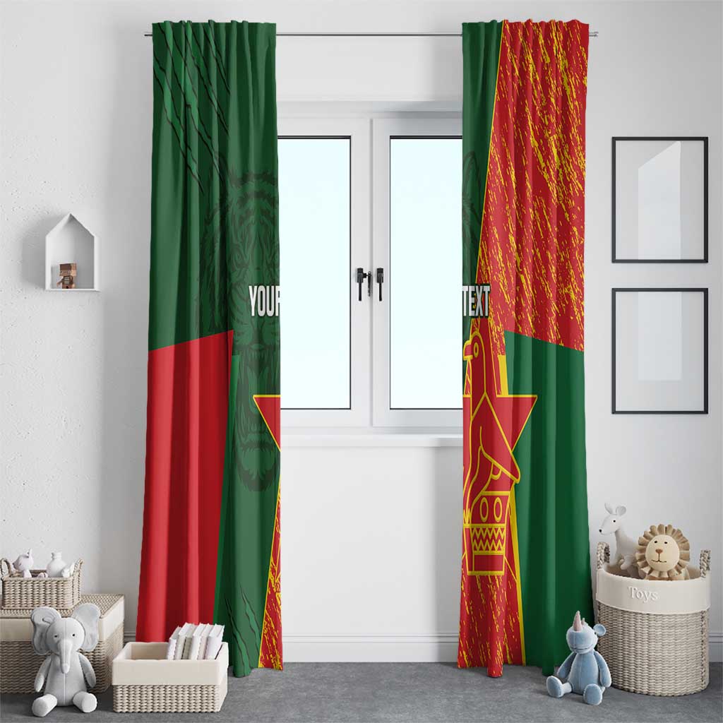 Custom Bangladesh And Zimbabwe Cricket Window Curtain 2025 Tigers Chevrons Together - Wonder Print Shop