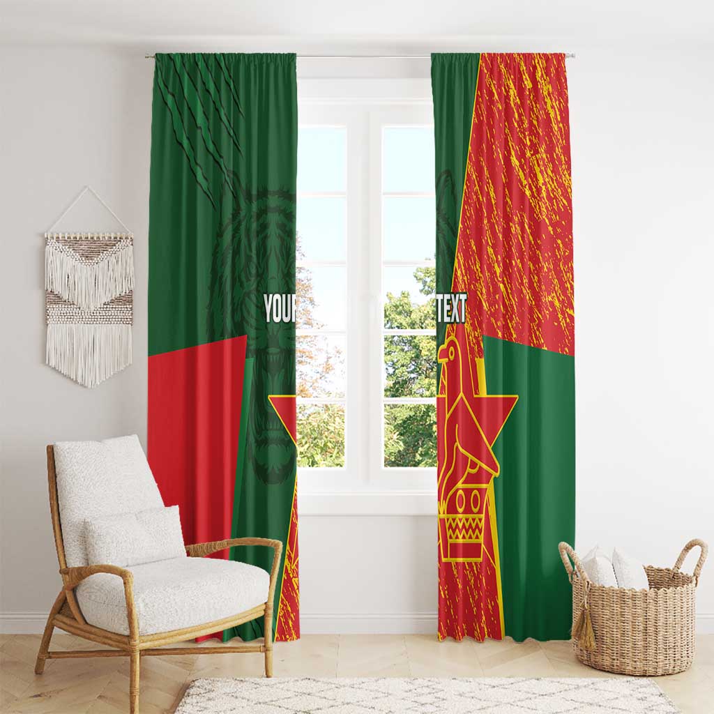 Custom Bangladesh And Zimbabwe Cricket Window Curtain 2025 Tigers Chevrons Together - Wonder Print Shop