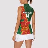 Custom Bangladesh And Zimbabwe Cricket Women Sleeveless Polo Shirt 2025 Tigers Chevrons Together - Wonder Print Shop