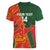Custom Bangladesh And Zimbabwe Cricket Women V-Neck T-Shirt 2025 Tigers Chevrons Together - Wonder Print Shop