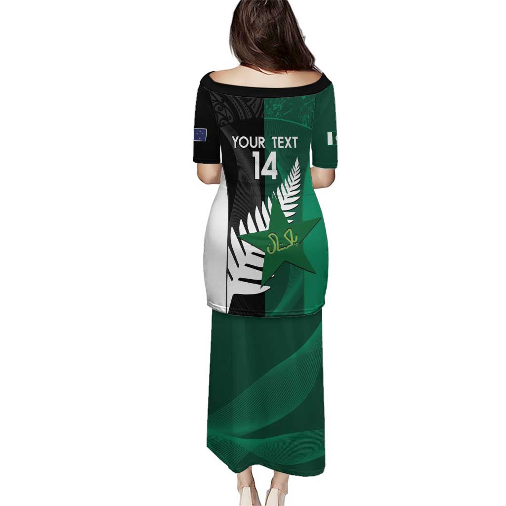 Custom New Zealand And Pakistan Cricket Puletasi 2025 Black Cap Shaheens Together - Wonder Print Shop