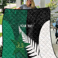 Custom New Zealand And Pakistan Cricket Quilt 2025 Black Cap Shaheens Together - Wonder Print Shop