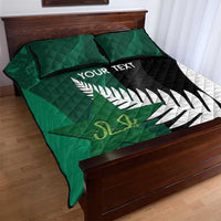 Custom New Zealand And Pakistan Cricket Quilt Bed Set 2025 Black Cap Shaheens Together - Wonder Print Shop
