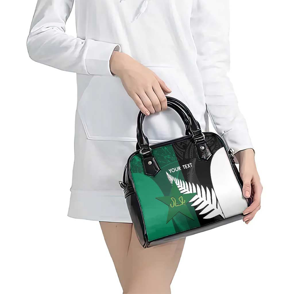 Custom New Zealand And Pakistan Cricket Shoulder Handbag 2025 Black Cap Shaheens Together