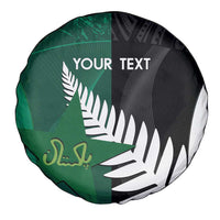 Custom New Zealand And Pakistan Cricket Spare Tire Cover 2025 Black Cap Shaheens Together - Wonder Print Shop