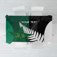 Custom New Zealand And Pakistan Cricket Tablecloth 2025 Black Cap Shaheens Together - Wonder Print Shop
