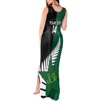 Custom New Zealand And Pakistan Cricket Tank Maxi Dress 2025 Black Cap Shaheens Together - Wonder Print Shop