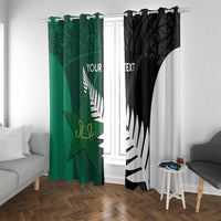 Custom New Zealand And Pakistan Cricket Window Curtain 2025 Black Cap Shaheens Together - Wonder Print Shop