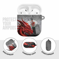 Wales Cardiff Capital AirPods Case Welsh Red Dragon Castell Caerdydd - Wonder Print Shop