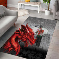 Wales Cardiff Capital Area Rug Welsh Red Dragon Castell Caerdydd - Wonder Print Shop